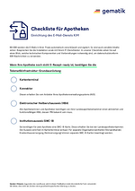Checkliste: Einrichtung KIM für Apotheken